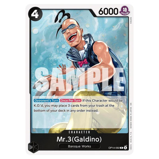 One Piece - OP14 - The Azure Sea's Seven - Mr.3(Galdino) - OP14-092