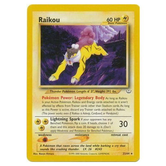 Pokemon - Neo Revelation - Raikou - 22/64/64