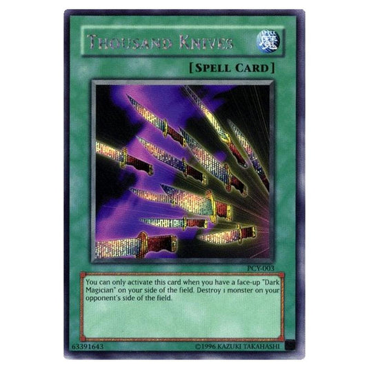 Yu-Gi-Oh! - Yu-Gi-Oh! Power of Chaos - Yugi the Destiny promotional cards - Thousand Knives (Prismatic Secret Rare) PCY-003