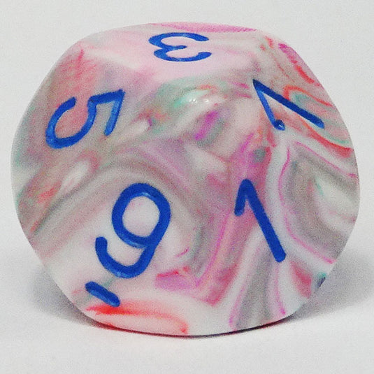 Chessex - Signature 16mm D10 - Festive - Pop Art with Blue