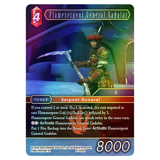 Final Fantasy - Beyond Destiny - Flameserpent General Gadalar - (21-003R) (Foil)