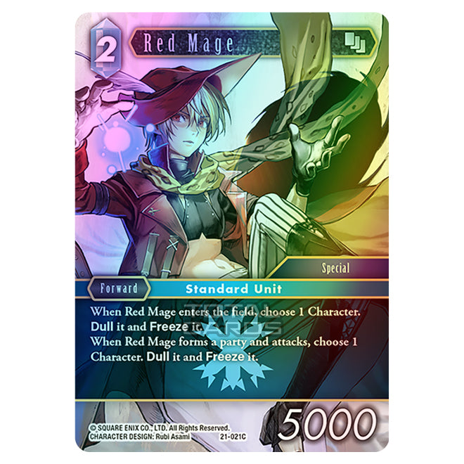 Red Mag Card Final Fantasy - Beyond Destiny - Red Mage - (21-021C) (Foil)