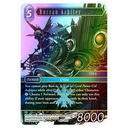 Final Fantasy - Beyond Destiny - Rursan Arbiter - (21-040R) (Foil)