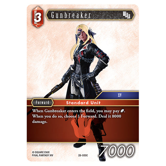 Gunbreaker 28-005C card from the Final Fantasy set Dreamlike Oceans