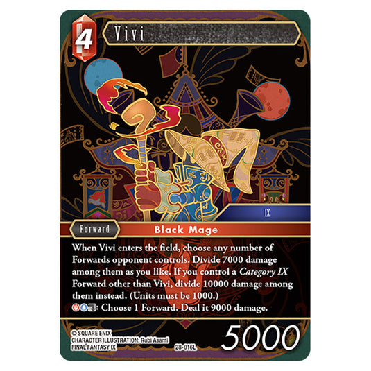 Vivi 28-016L card from the Final Fantasy set Dreamlike Oceans