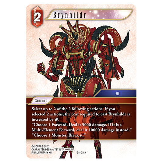 Brynhildr 28-018H card from the Final Fantasy set Dreamlike Oceans