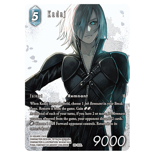 Kadaj 28-022L-a card from the Final Fantasy set Dreamlike Oceans