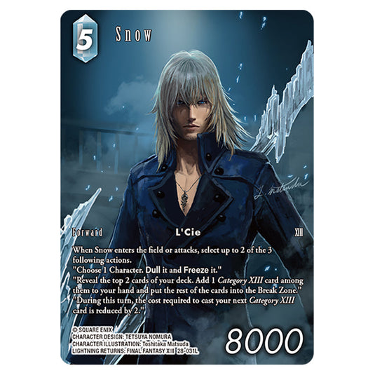 Snow 28-031L-a card from the Final Fantasy set Dreamlike Oceans