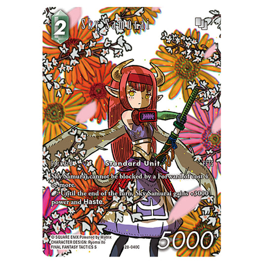 Sky Samurai 28-040C-a card from the Final Fantasy set Dreamlike Oceans