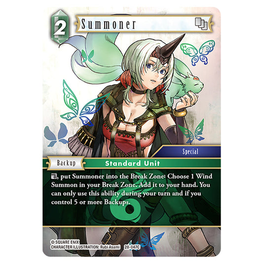 Summoner 28-047C-a card from the Final Fantasy set Dreamlike Oceans