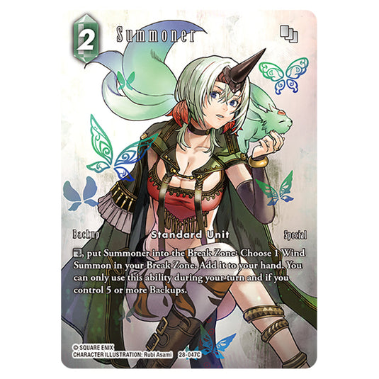 Summoner 28-047C-b card from the Final Fantasy set Dreamlike Oceans