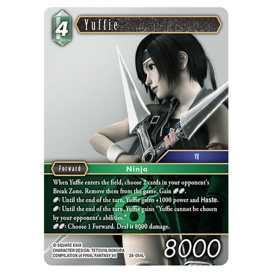 Yuffie 28-054L card from the Final Fantasy set Dreamlike Oceans