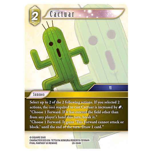 Cactuar 28-064H card from the Final Fantasy set Dreamlike Oceans