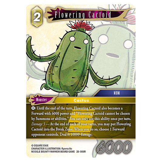 Flowering Cactoid 28-068R card from the Final Fantasy set Dreamlike Oceans