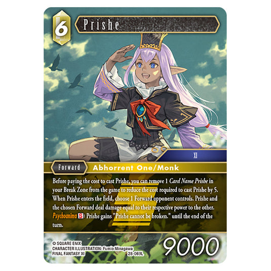 Prishe 28-069L card from the Final Fantasy set Dreamlike Oceans