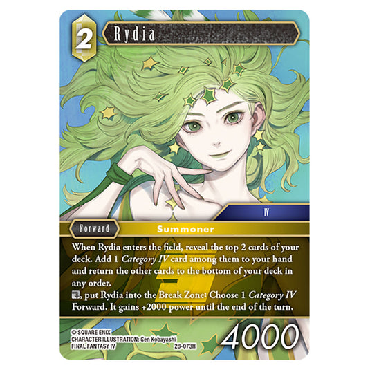 Rydia 28-073H card from the Final Fantasy set Dreamlike Oceans