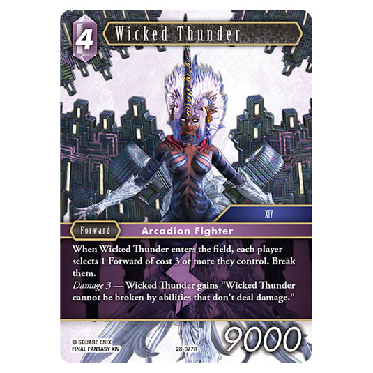 Wicked Thunder 28-077R card from the Final Fantasy set Dreamlike Oceans