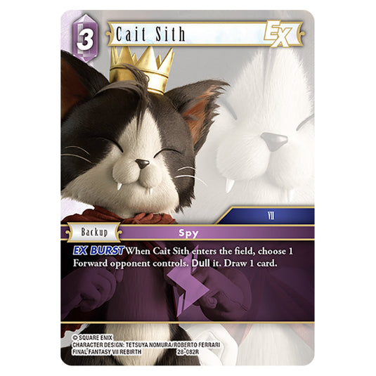 Cait Sith 28-082R card from the Final Fantasy set Dreamlike Oceans