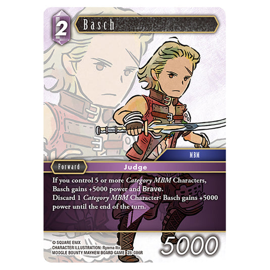 Basch 28-086R card from the Final Fantasy set Dreamlike Oceans