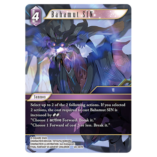Bahamut SIN 28-087H card from the Final Fantasy set Dreamlike Oceans