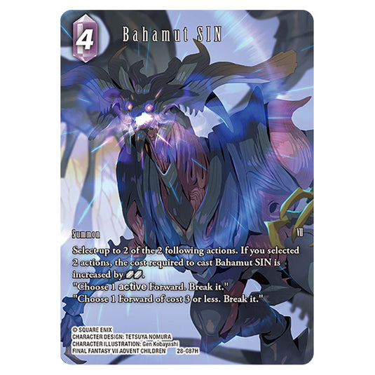 Bahamut SIN 28-087H-a card from the Final Fantasy set Dreamlike Oceans