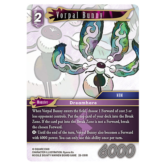 Vorpal Bunny 28-091R card from the Final Fantasy set Dreamlike Oceans