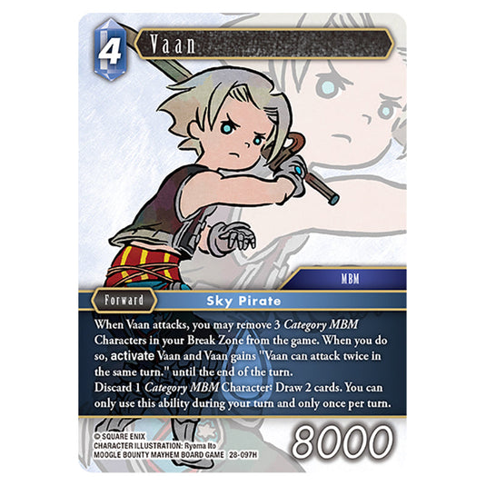 Vaan 28-097H card from the Final Fantasy set Dreamlike Oceans