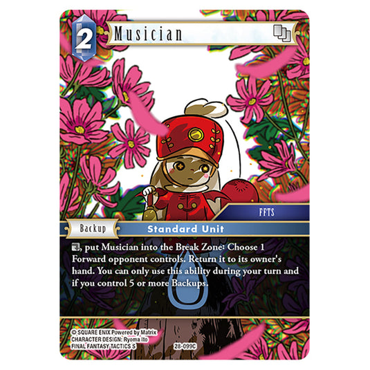 Musician 28-099C card from the Final Fantasy set Dreamlike Oceans