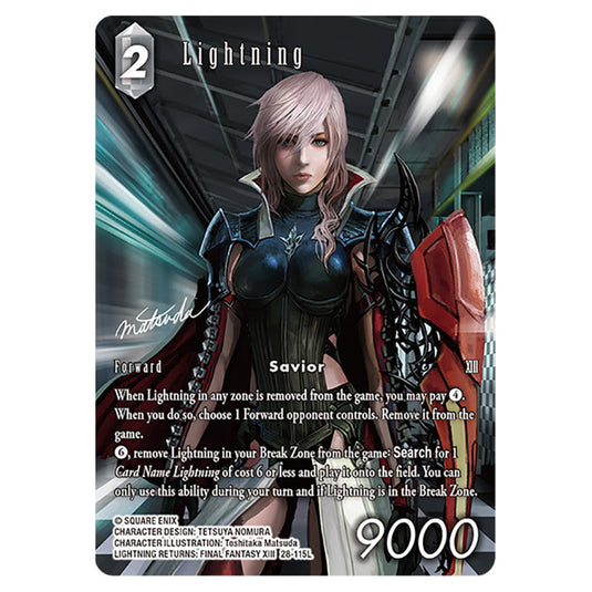 Lightning 28-115L-a card from the Final Fantasy set Dreamlike Oceans