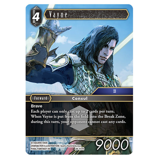 Vayne 28-117H card from the Final Fantasy set Dreamlike Oceans