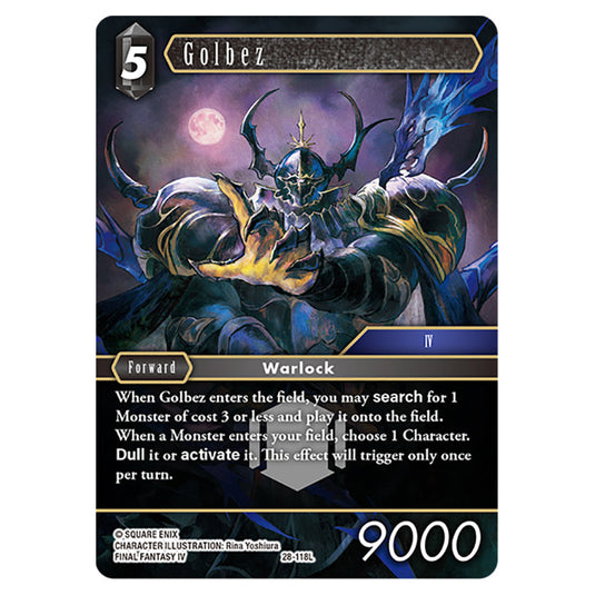 Golbez 28-118L card from the Final Fantasy set Dreamlike Oceans
