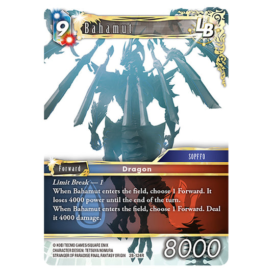 Bahamut 28-124R card from the Final Fantasy set Dreamlike Oceans