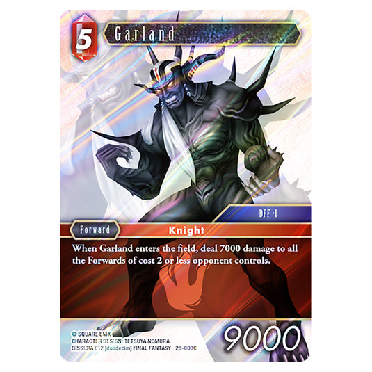Garland 28-003C card from the Final Fantasy set Dreamlike Oceans