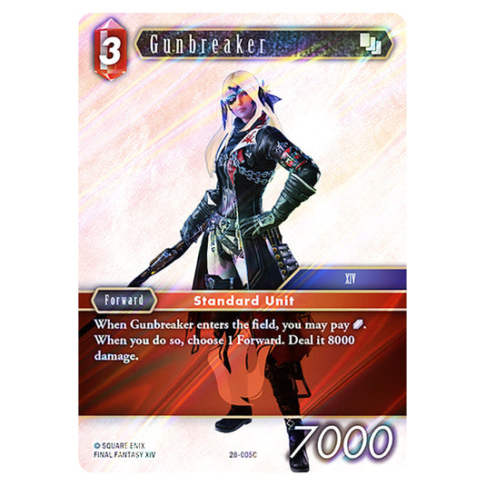 Gunbreaker 28-005C card from the Final Fantasy set Dreamlike Oceans