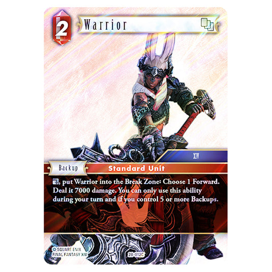Warrior 28-012C card from the Final Fantasy set Dreamlike Oceans