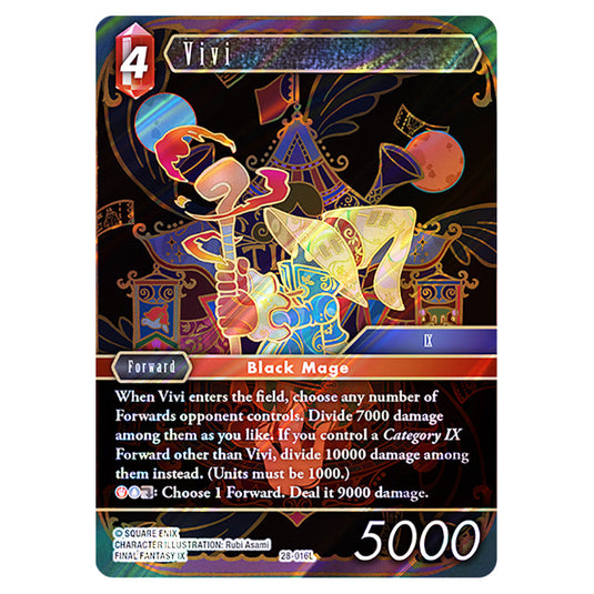 Vivi 28-016L card from the Final Fantasy set Dreamlike Oceans