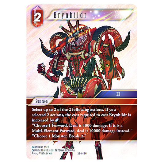 Brynhildr 28-018H card from the Final Fantasy set Dreamlike Oceans