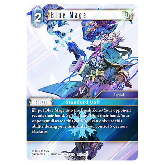 Blue Mage 28-020C card from the Final Fantasy set Dreamlike Oceans