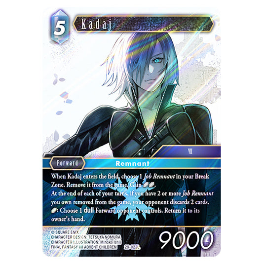 Kadaj 28-022L card from the Final Fantasy set Dreamlike Oceans