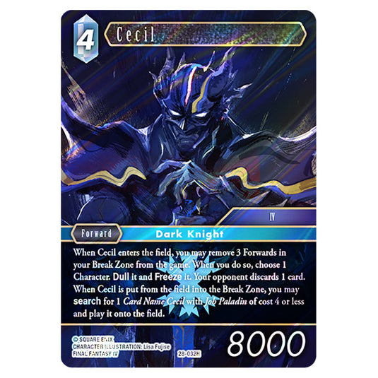 Cecil 28-032H card from the Final Fantasy set Dreamlike Oceans