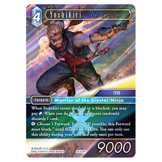 Yoshikiri 28-037H card from the Final Fantasy set Dreamlike Oceans