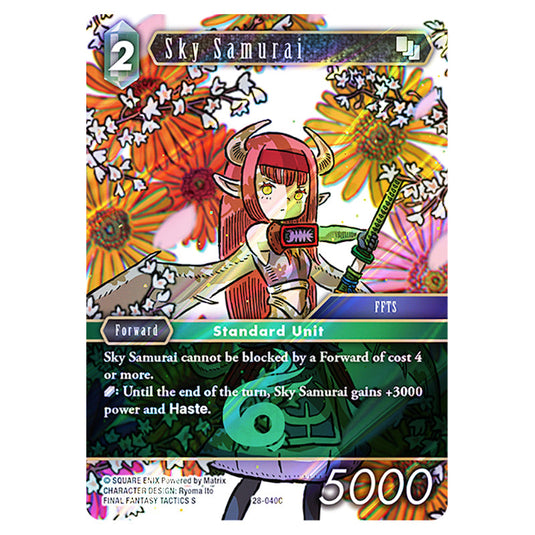 Sky Samurai 28-040C card from the Final Fantasy set Dreamlike Oceans