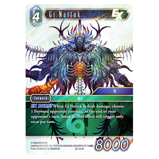 Gi Nattak 28-043R card from the Final Fantasy set Dreamlike Oceans