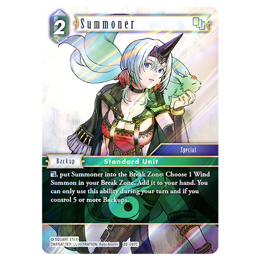 Summoner 28-047C card from the Final Fantasy set Dreamlike Oceans