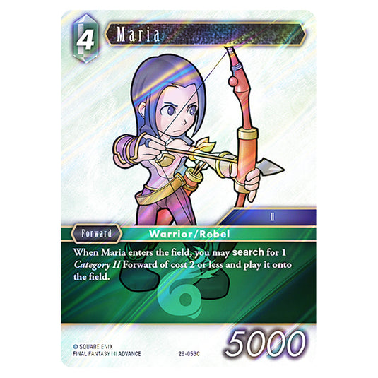 Maria 28-053C card from the Final Fantasy set Dreamlike Oceans