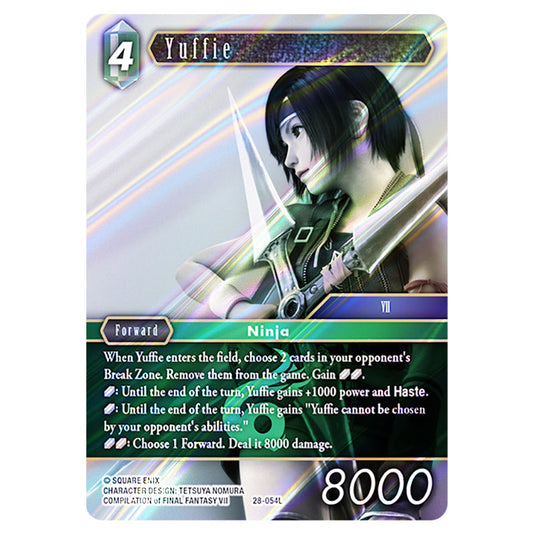 Yuffie 28-054L card from the Final Fantasy set Dreamlike Oceans