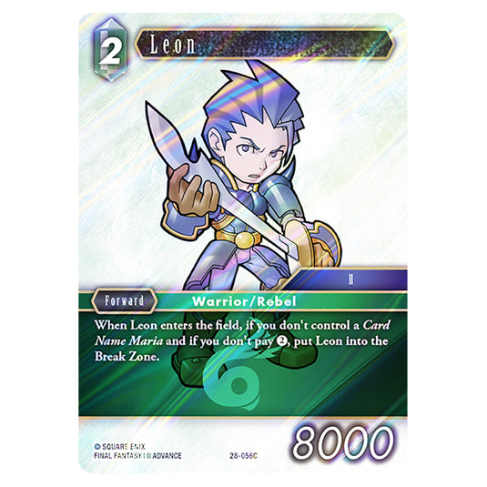 Leon 28-056C card from the Final Fantasy set Dreamlike Oceans