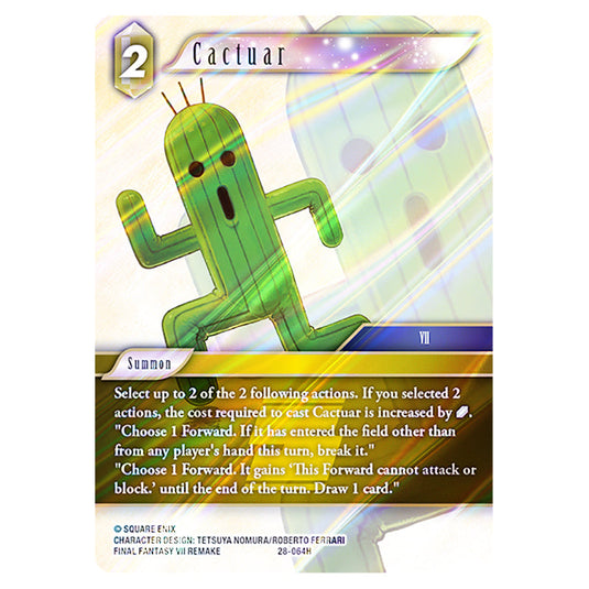 Cactuar 28-064H card from the Final Fantasy set Dreamlike Oceans