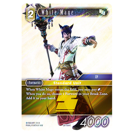 White Mage 28-066C card from the Final Fantasy set Dreamlike Oceans
