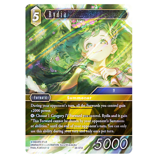 Rydia 28-072L card from the Final Fantasy set Dreamlike Oceans